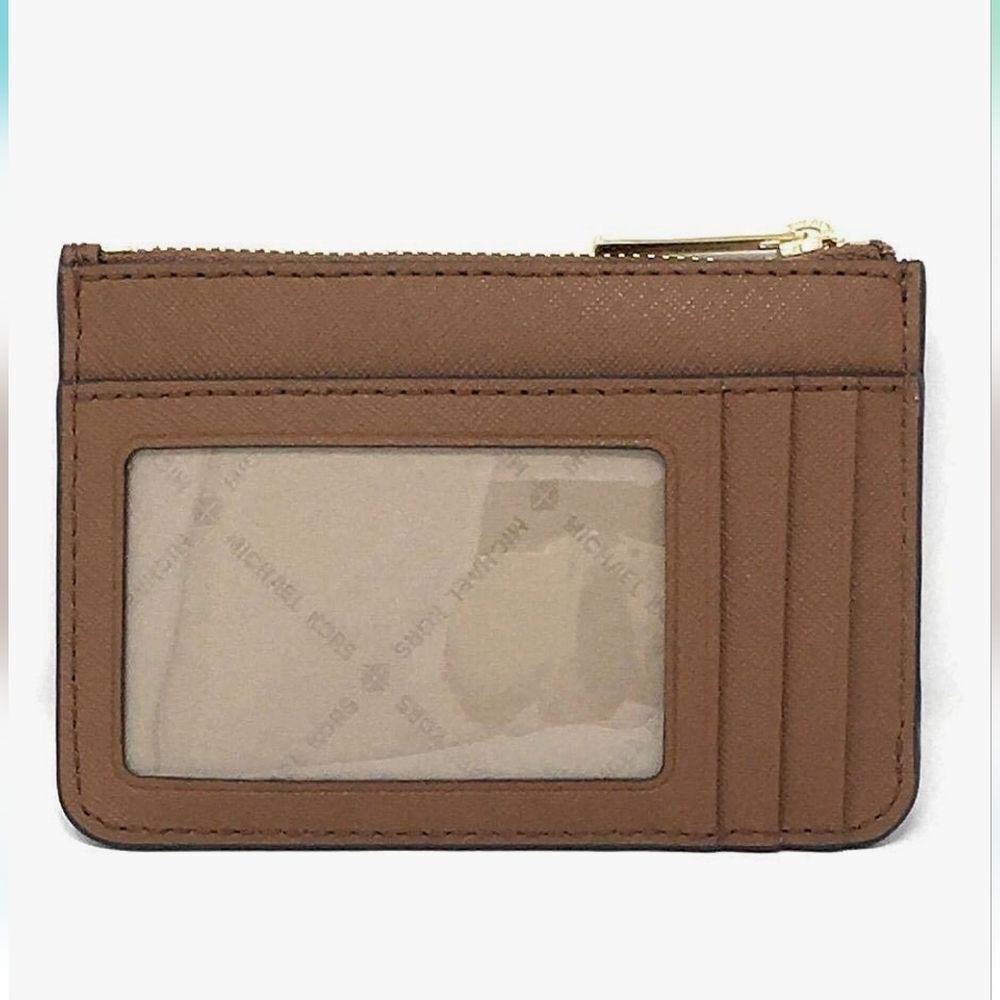 Michael Kors Leather Jet Set Travel Small Top Zip Coin Pouch w/ID - Picture 3 of 8